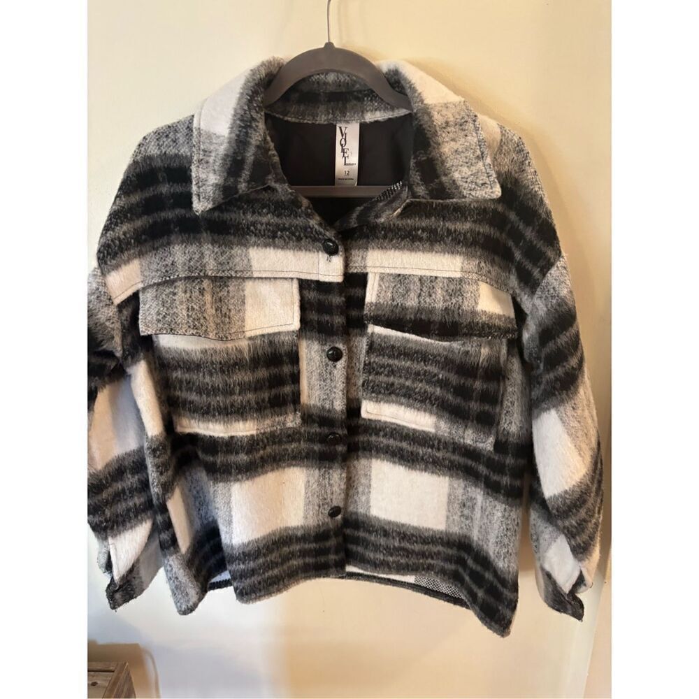 Violet Plaid Shacket